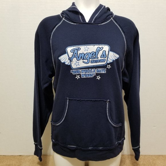 Self Esteem hoodie Medium pullover Angel's Skater Shop retro graphic Y2K VINTAGE - Picture 1 of 15